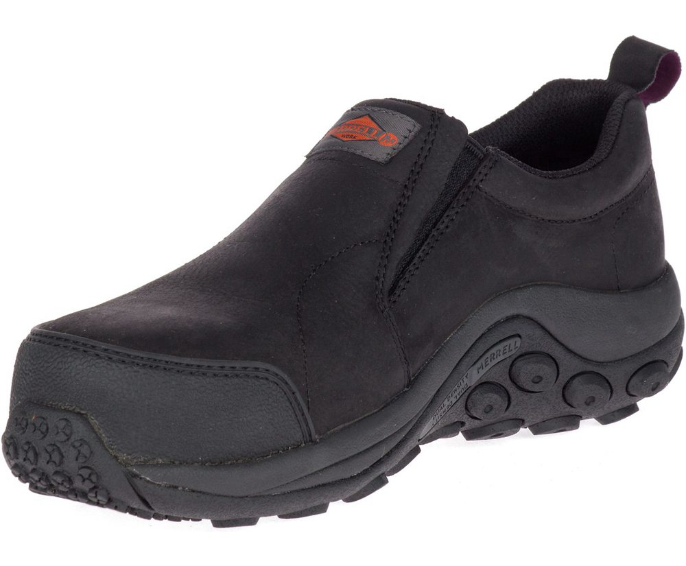 Slip On Senhora - Merrell Jungle Moc Esd Comp Toe Work - Pretas - QJS729641